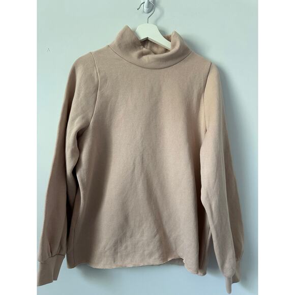 Madewell Betterterry Relaxed Turtleneck Sweatshirt Tan size Medium - Picture 12 of 12